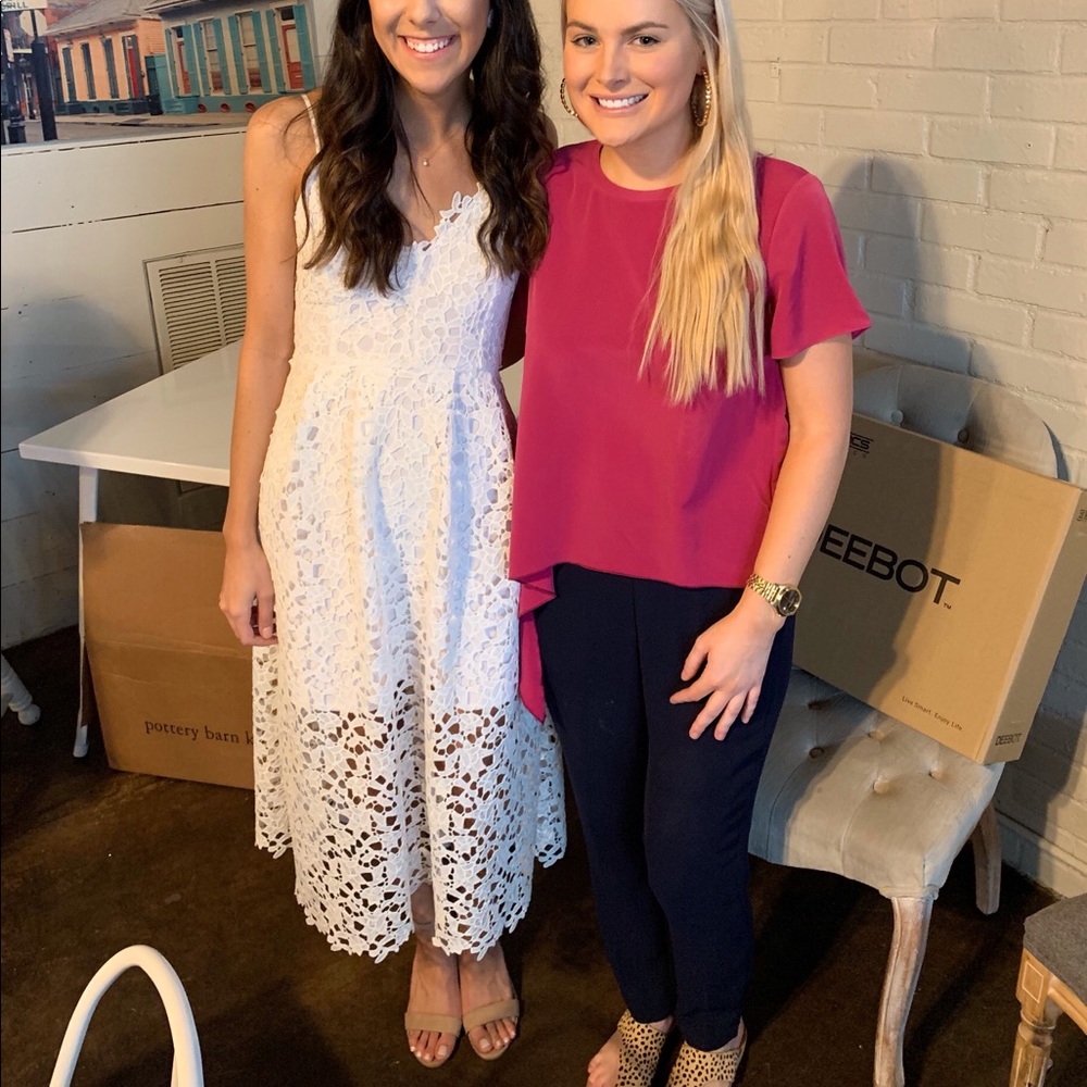 ASTR white lace dress size small